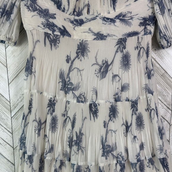 Zimmermann grey/navy and cream pleated Kiera dress - Picture 11 of 16